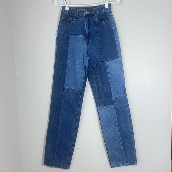 Pacsun 90's Boyfriend Patch High Rise Jeans Size 25 - Picture 1 of 11